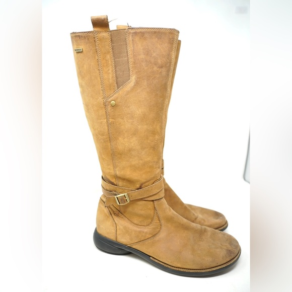 Merrell Tetra Strap Waterproof Boots Shoes Women’s Size 11 Tan Brown Leather - Picture 2 of 10